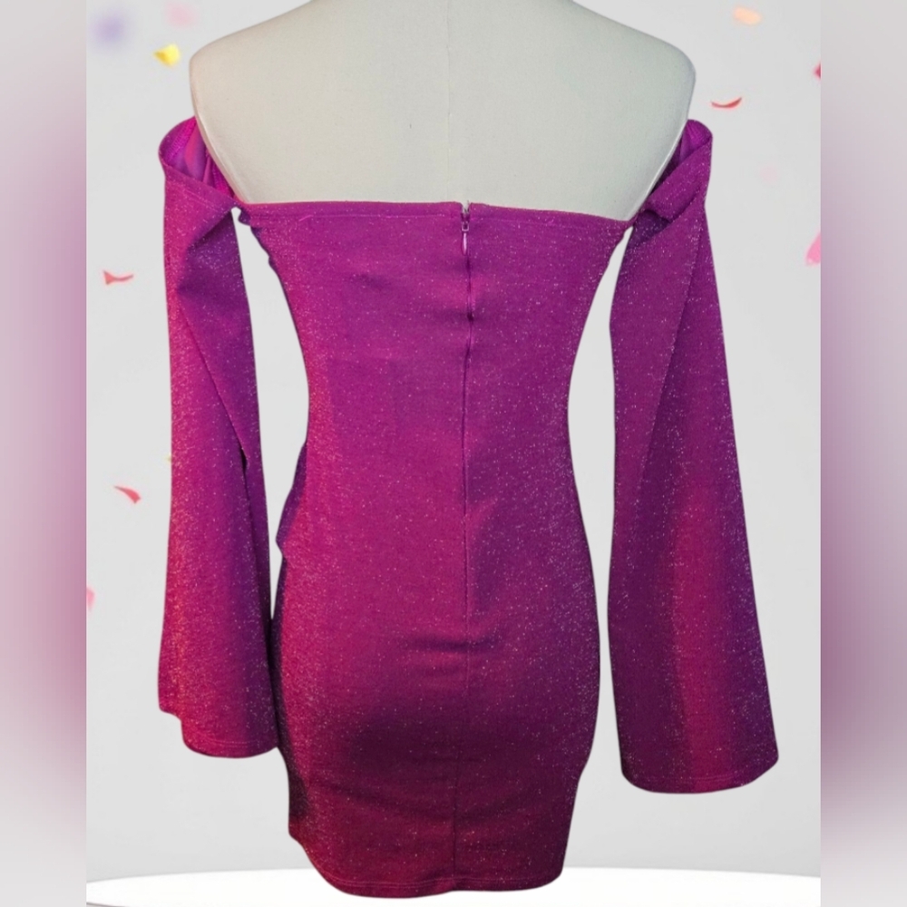 Michael Costello X REVOLVE Sandrine Mini Dress in Magenta~Final Price - Picture 3 of 12